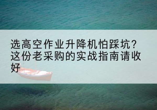 明水高空作业升降机厂家推荐-选高空作业升降机怕踩坑？这份老采购的实战指南请收好